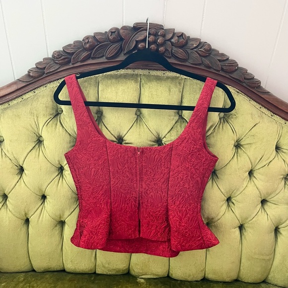 KEEPSAKE The Label Red Jacquard Bustier ~ XS - Picture 5 of 7